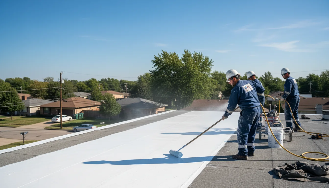 Commercial roof coating in Troy Mills, IA near me
